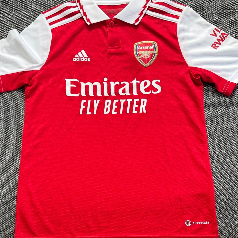 Adidas Arsenal Red and White Soccer Jersey